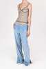 Priscavera Velour Track Pants - Dusty Blue - Thumbnail 6