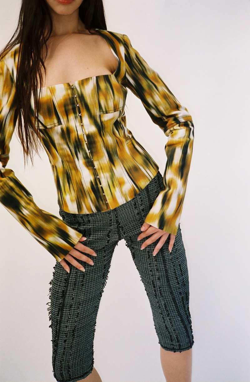 Priscavera Savanna Denim Corset Jacket - Printed