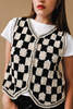 Pipe & Row Zanna Knit Vest -  Black/Ecru - Thumbnail 2