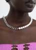DEPARTMENT Mix Chain Necklace - Silver/Pearl - Thumbnail 4