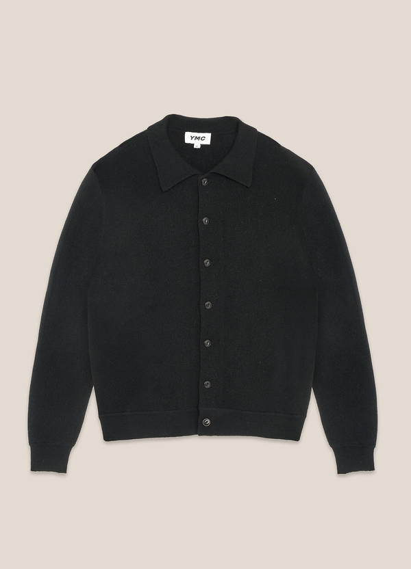 24時間以内発送【美品】YMC Rat Pack Knit Cardigan YMC Rat Pack Cardigan - Black | Garmentory