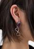 DEPARTMENT Silver Infinity And Purple Stone Earring - Silver - Thumbnail 2