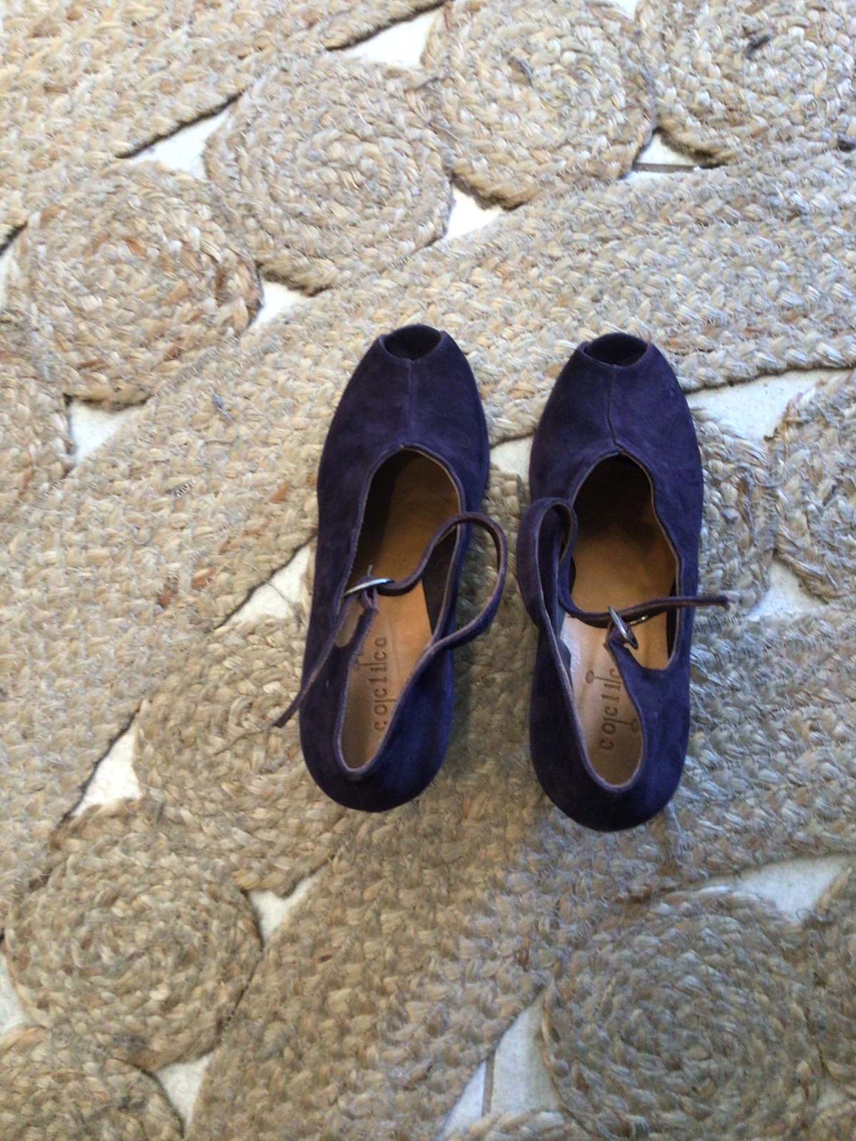 [Pre-Loved] Coclico Peep Toe Heels - Deep Eggplant - Image 2 of 5