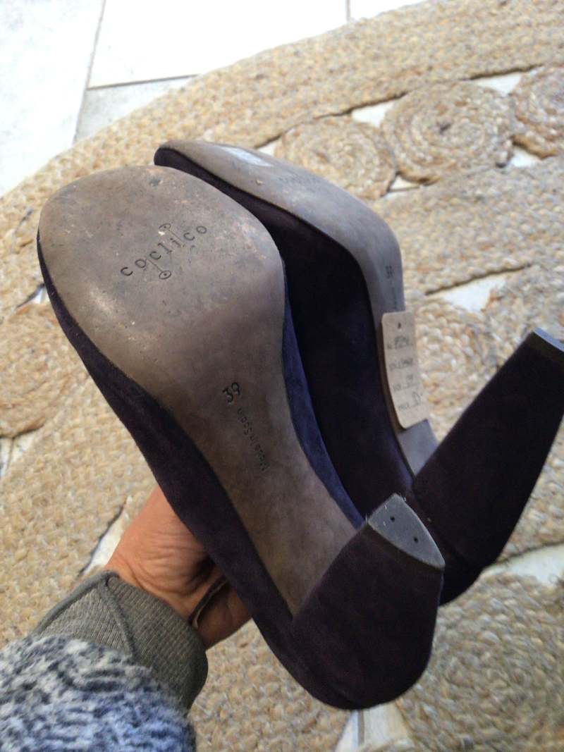 [Pre-Loved] Coclico Peep Toe Heels - Deep Eggplant