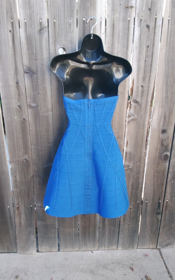 blue dress for baby girl BLUE BANDAGE DRESS WITH DIAMANTE FISHNET INSERT – Arelia's Dream main image 0
