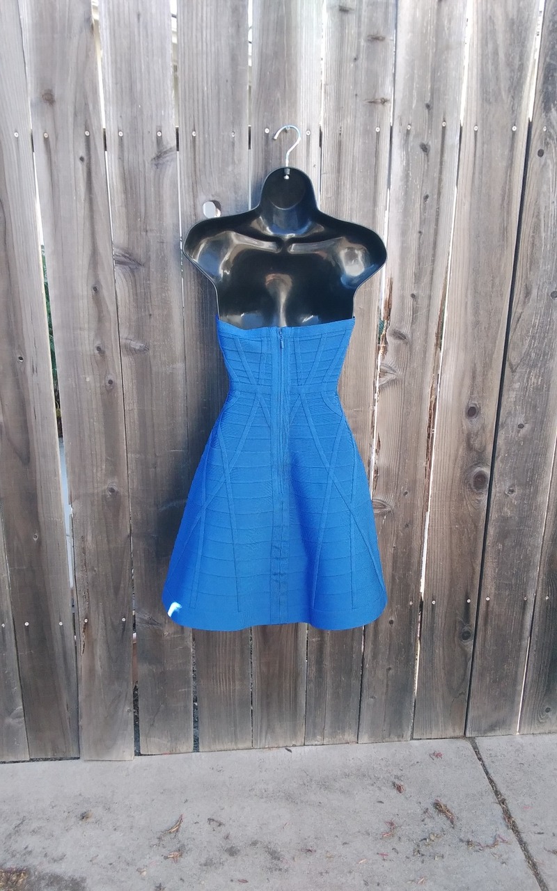 herve leger denim dress Herve Leger | Dresses | Rare Vintage Gorgeous Herve Leger Blue Jean Sparkle  Stunning Grab It