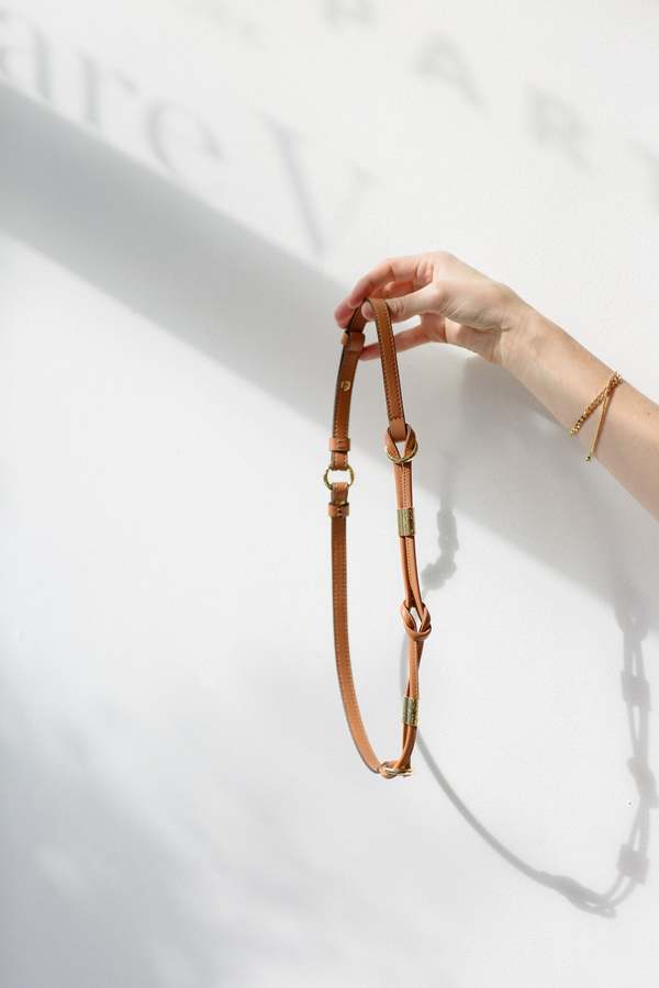 Ulla Johnson Ivy Knotted Rope Belt - Amber Brown | Garmentory display picture 1