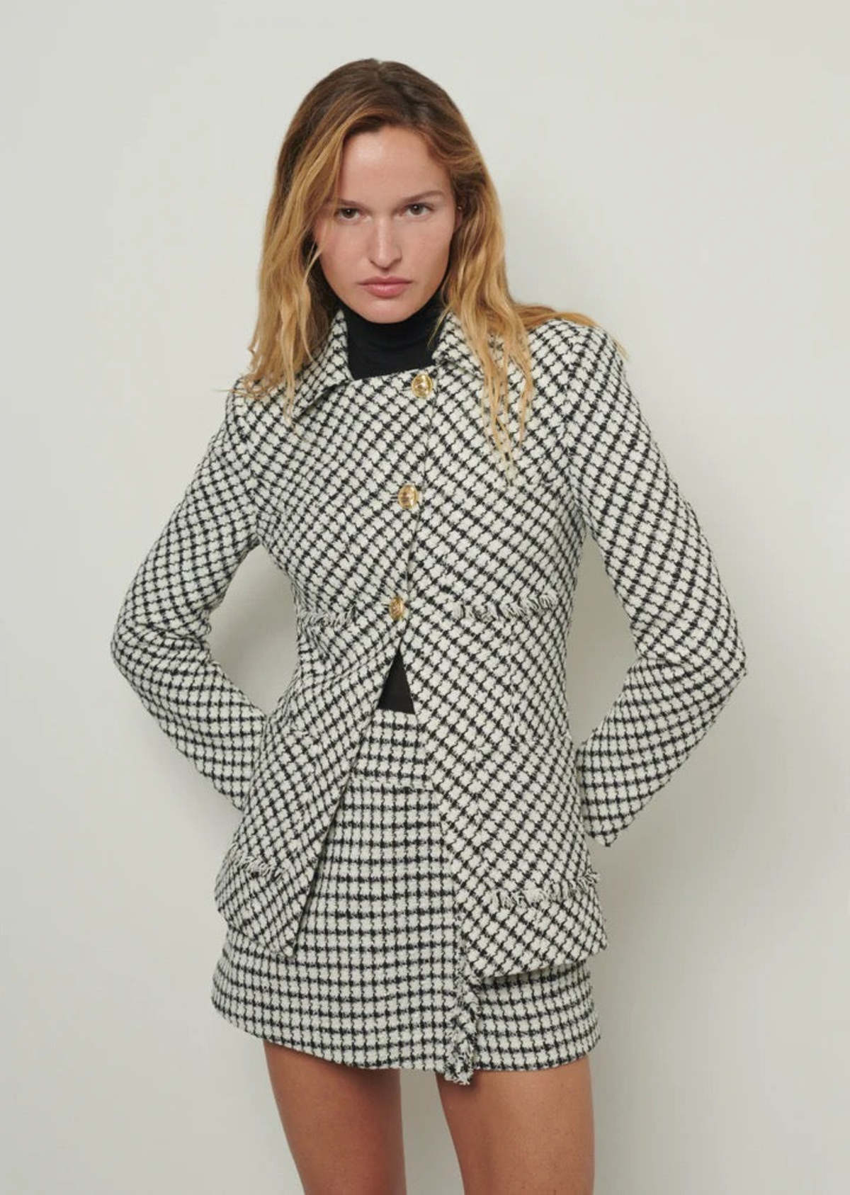 Derek Lam Audrey Frayed Jacket - Multi - Image 2 of 5