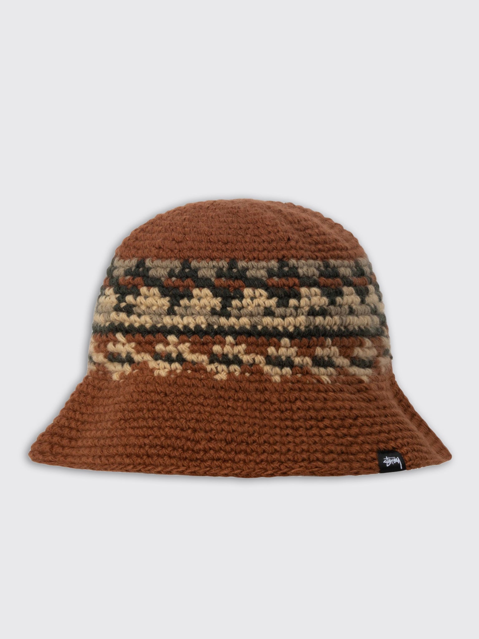 帽子 stussy FAIRISLE BUCKET HAT Stussy Fairisle Bucket Hat - Brown | Garmentory