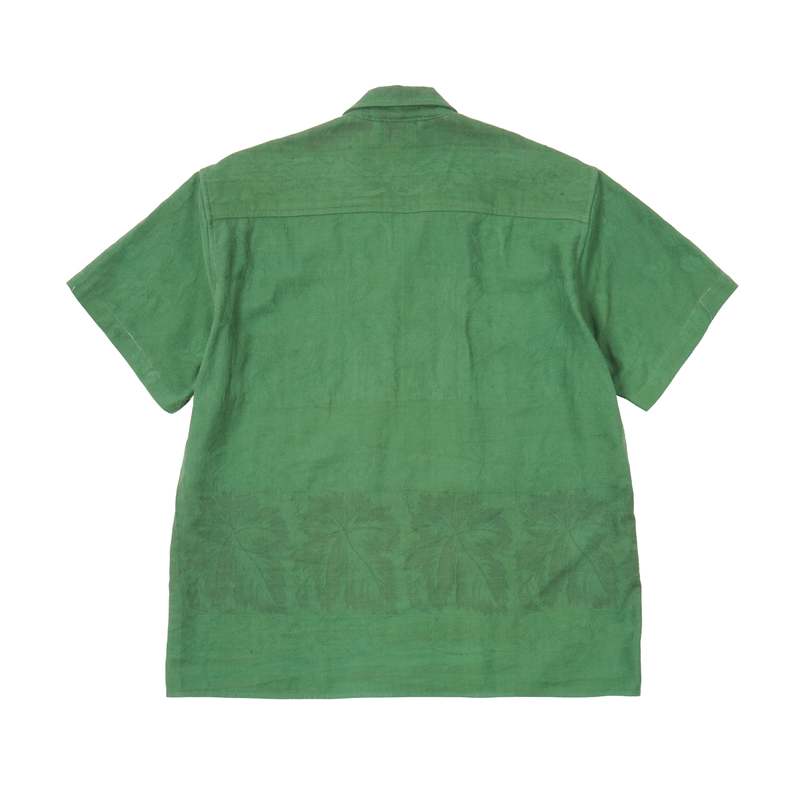 BODE ONE OF A KIND DAMASK SHORT SLEEVE SHIRT - GOOSEBERRY | Garmentory