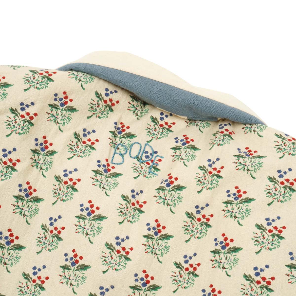 BODE WHITE HOUSE STEPS QUILT JACKET - BLUE/CREAM | Garmentory