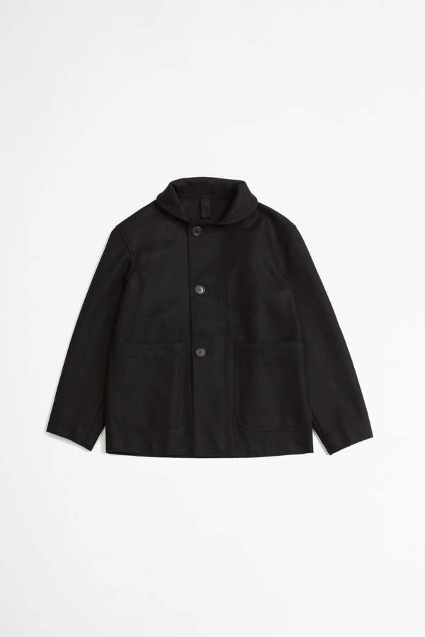Margaret Howell Shawl Collar Military Coat - Melton Midnight