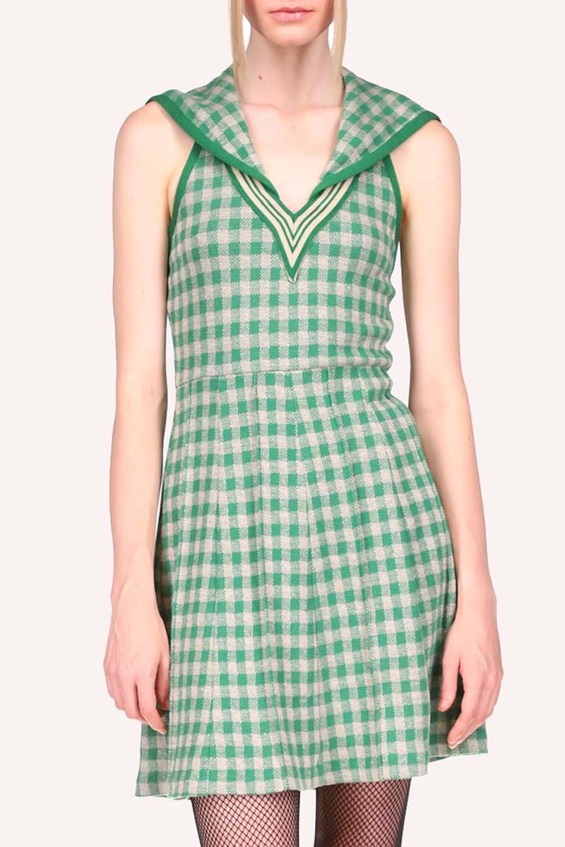slim fit dress slacks Red Dress | Matcha Green Gingham Sleeveless Mini Dress