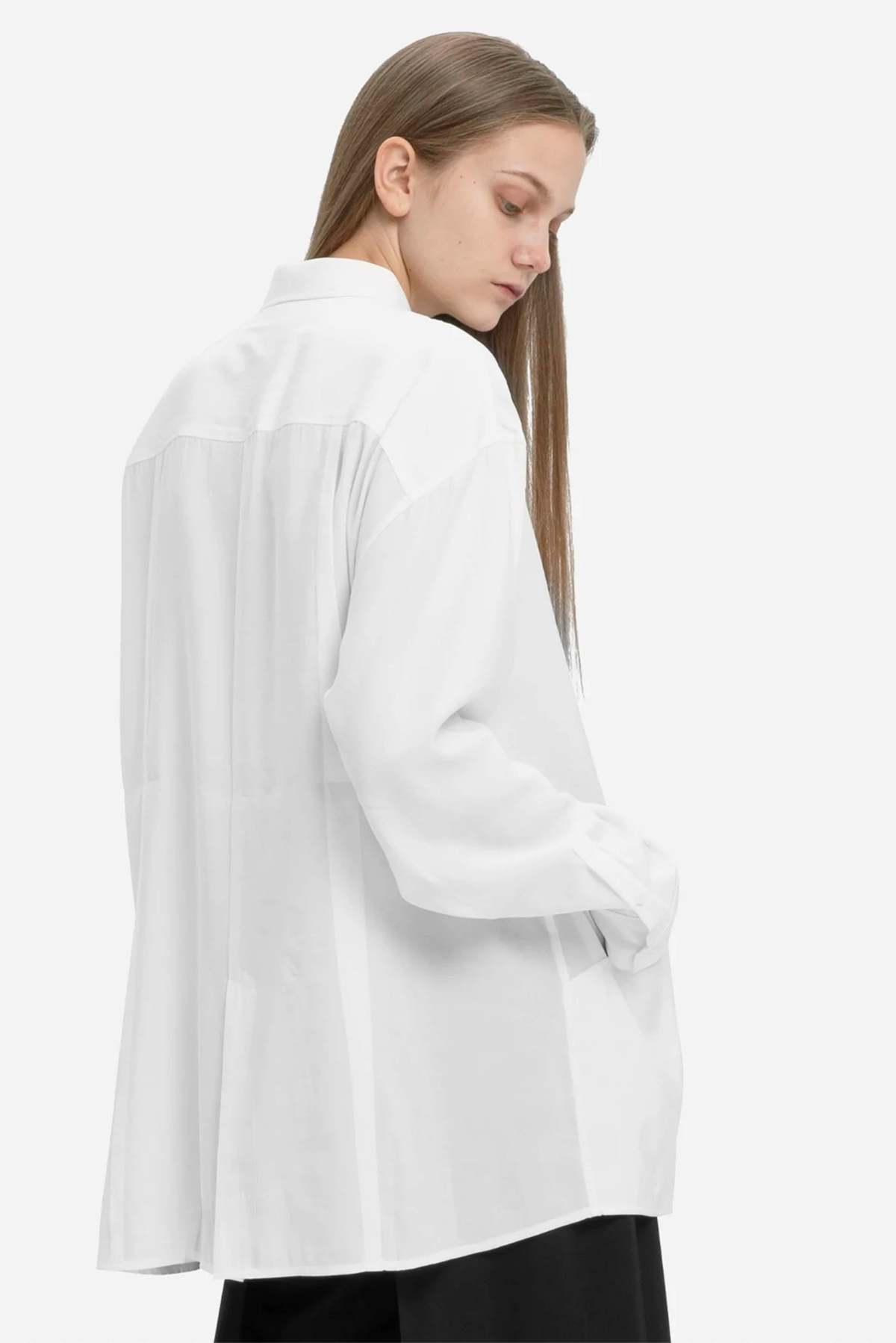 C2H4 Arc Cutting Ripple Shirt - White | Garmentory