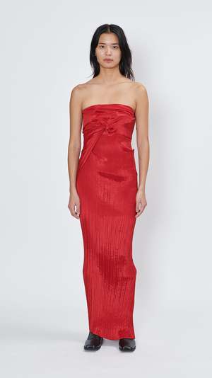 Pleats Please by Issey Miyake Colorful Madame T Stole - Red