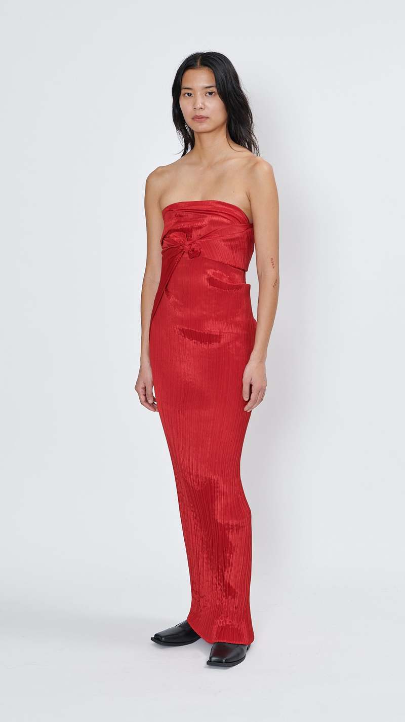 Pleats Please by Issey Miyake Colorful Madame T Stole - Red