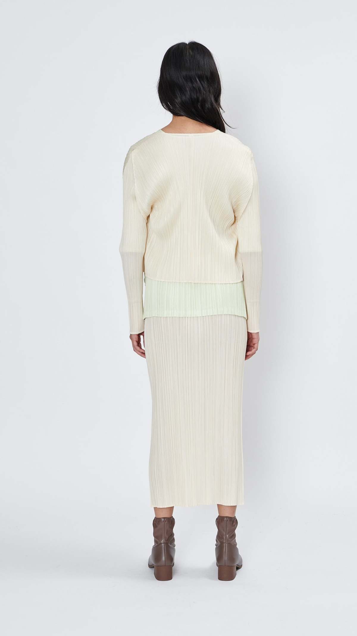 Pleats Please by Issey Miyake New Colorful Basics Cardigan - Light
