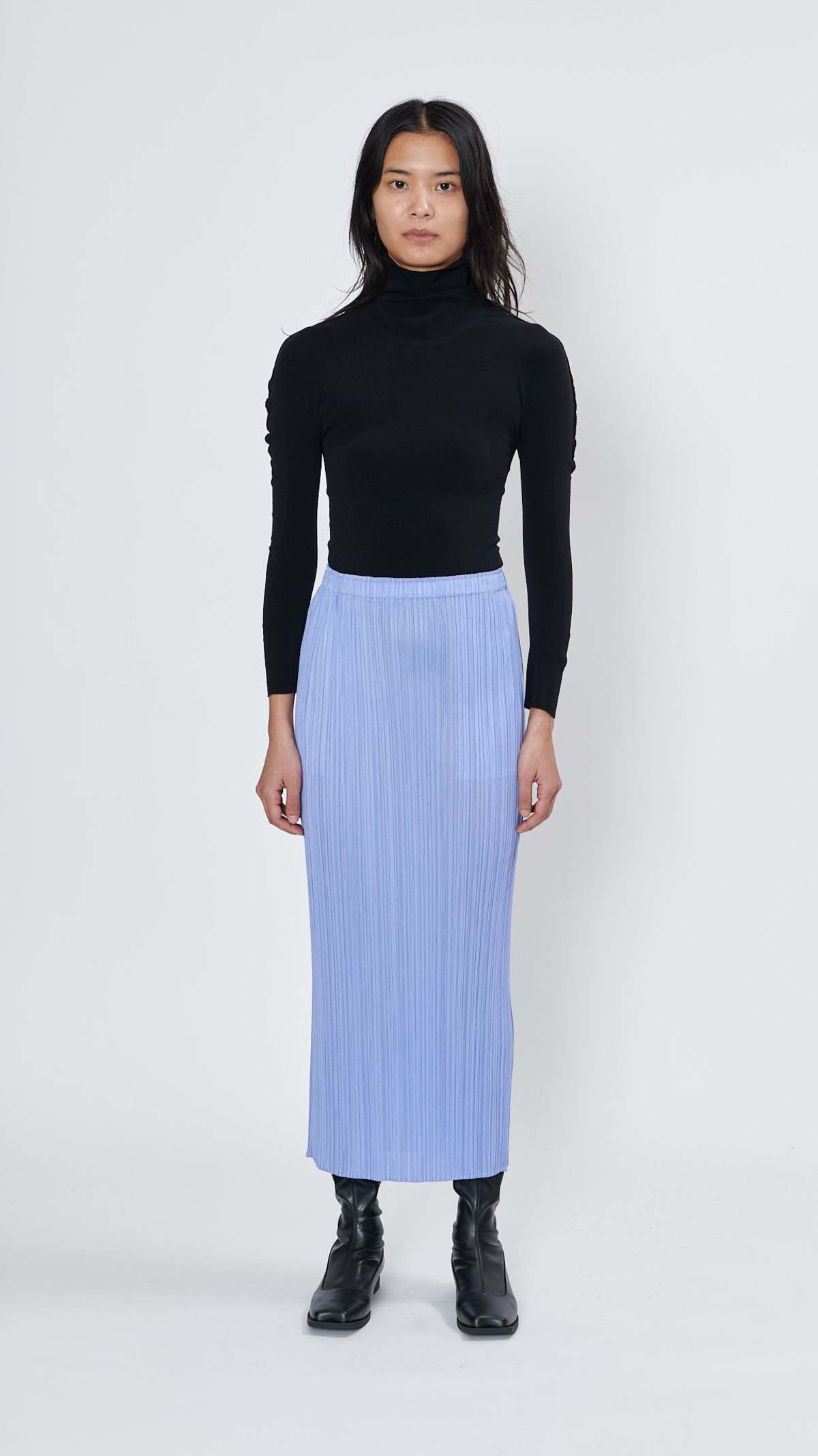 Issey Miyake Pleats Please Blue Tight Skirt