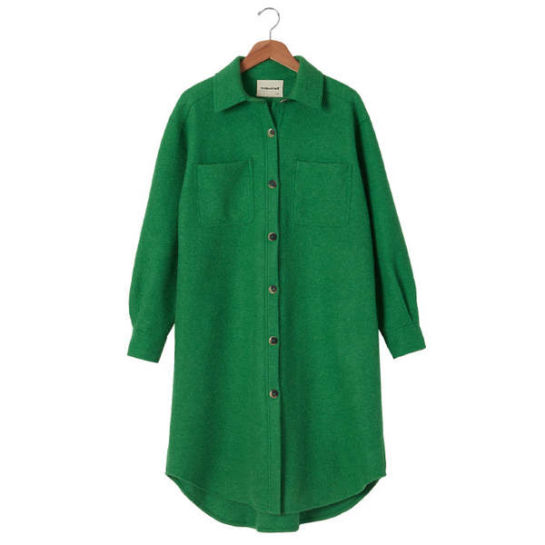 Misha & Puff Woman Beale Shirt Dress - Bottle Green | Garmentory