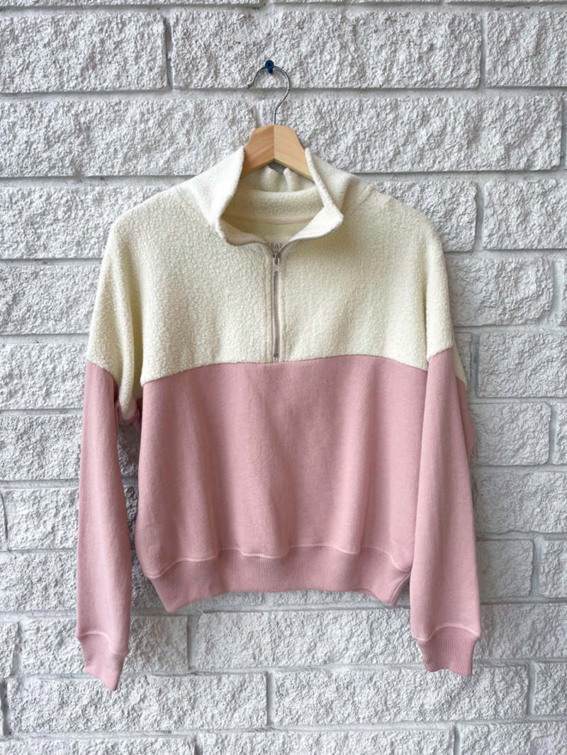 STARTER BLACK LABEL Heren Starter Color Block Half Zip Retro Jacket, zwart/wit/starter rood/goud, L