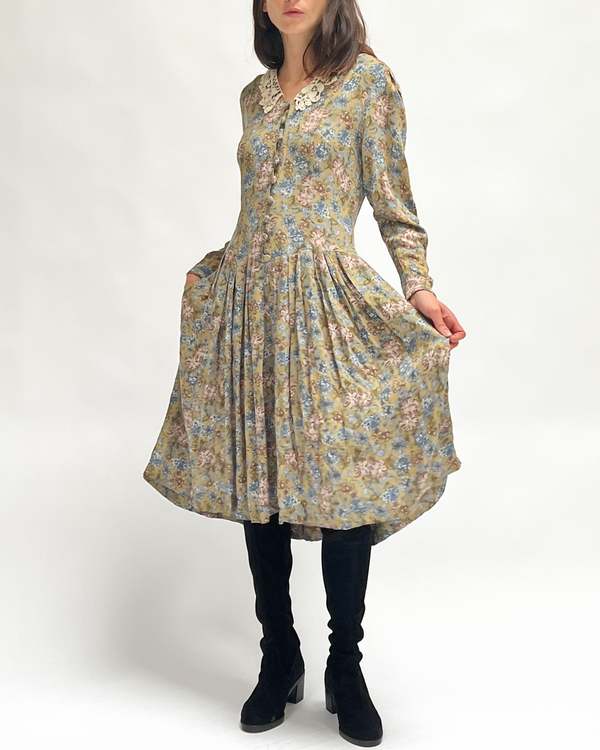 Laura Ashley Flannel Dress - Floral | Garmentory