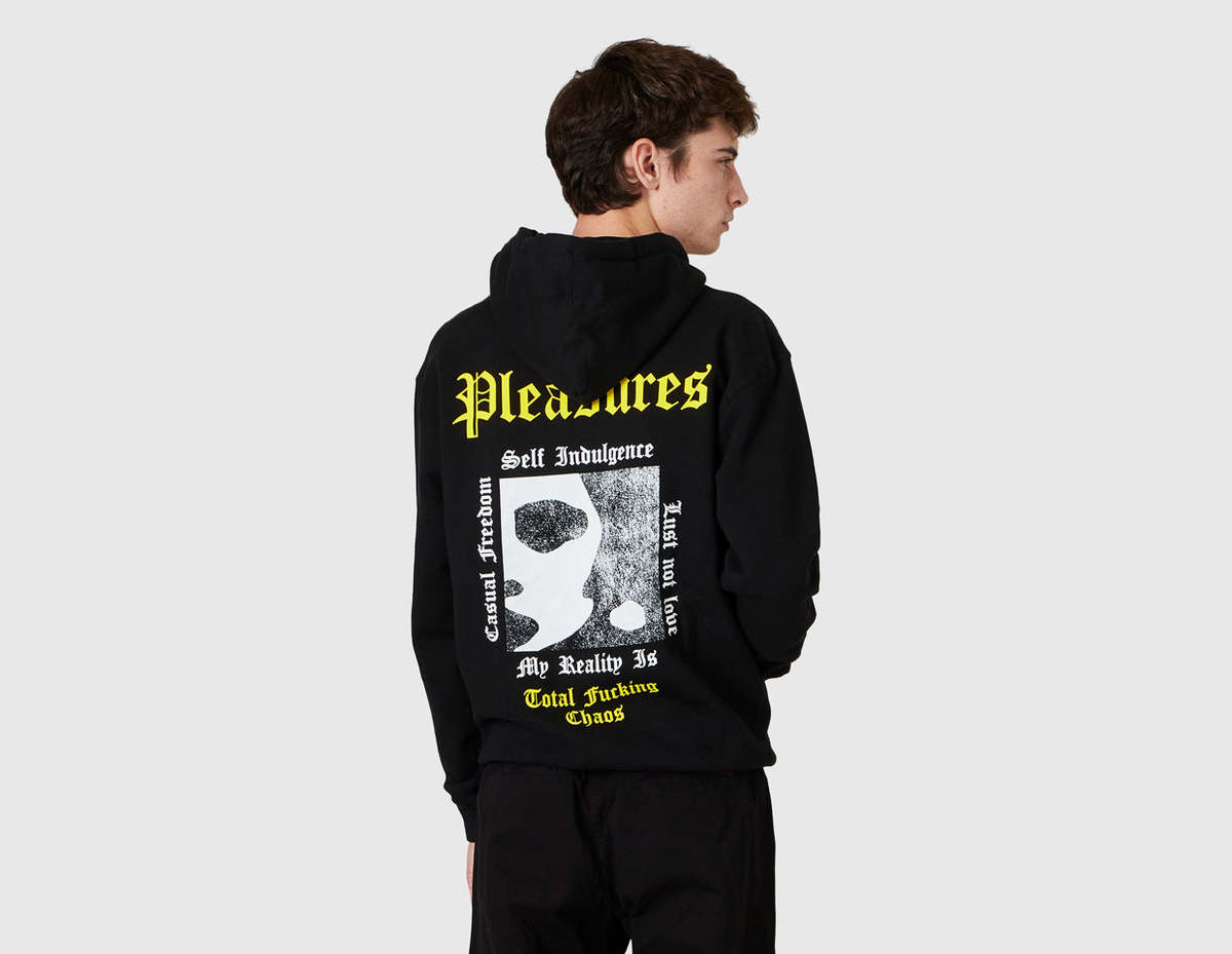 Pleasures Reality Pullover Hoodie - Black | Garmentory