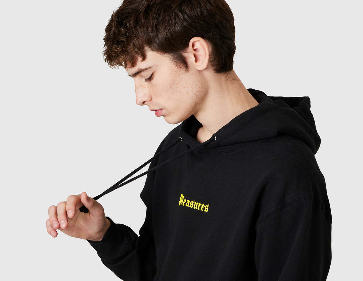 Pleasures Reality Pullover Hoodie - Black | Garmentory