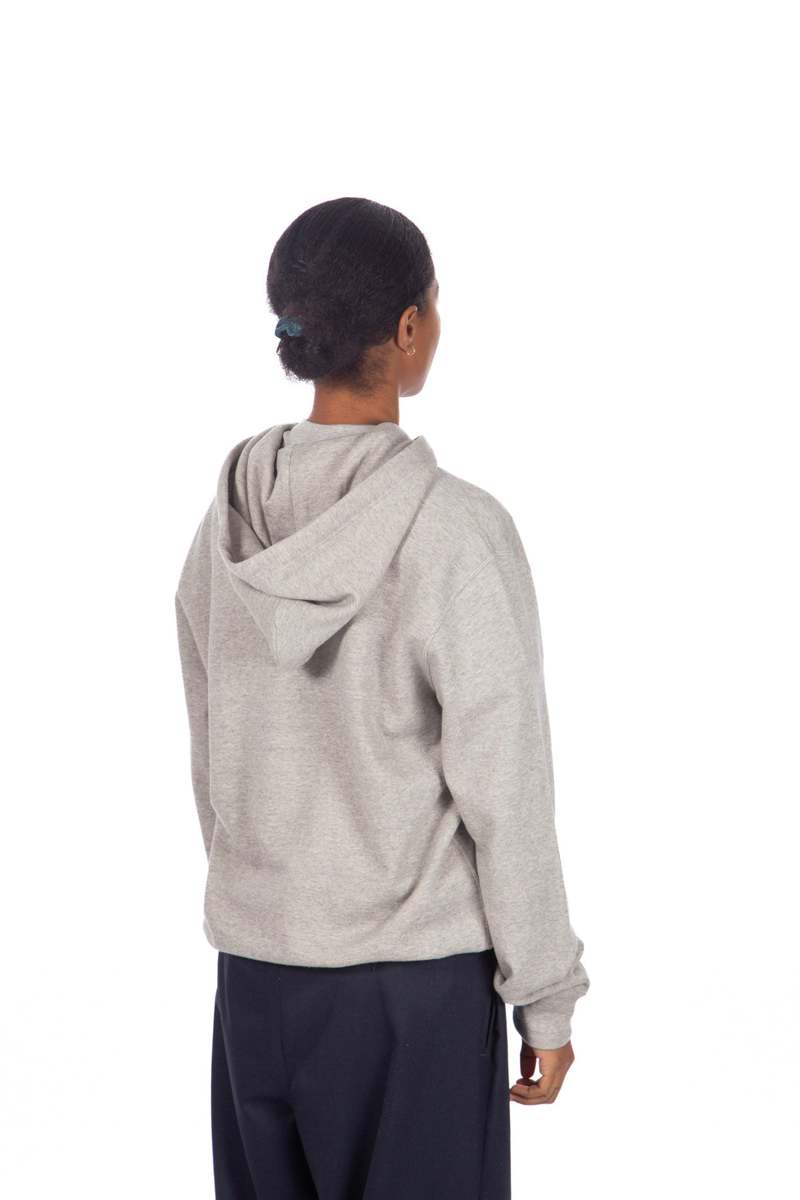 Grey / Black Stacked Heart Zip Hoodie | Garmentory