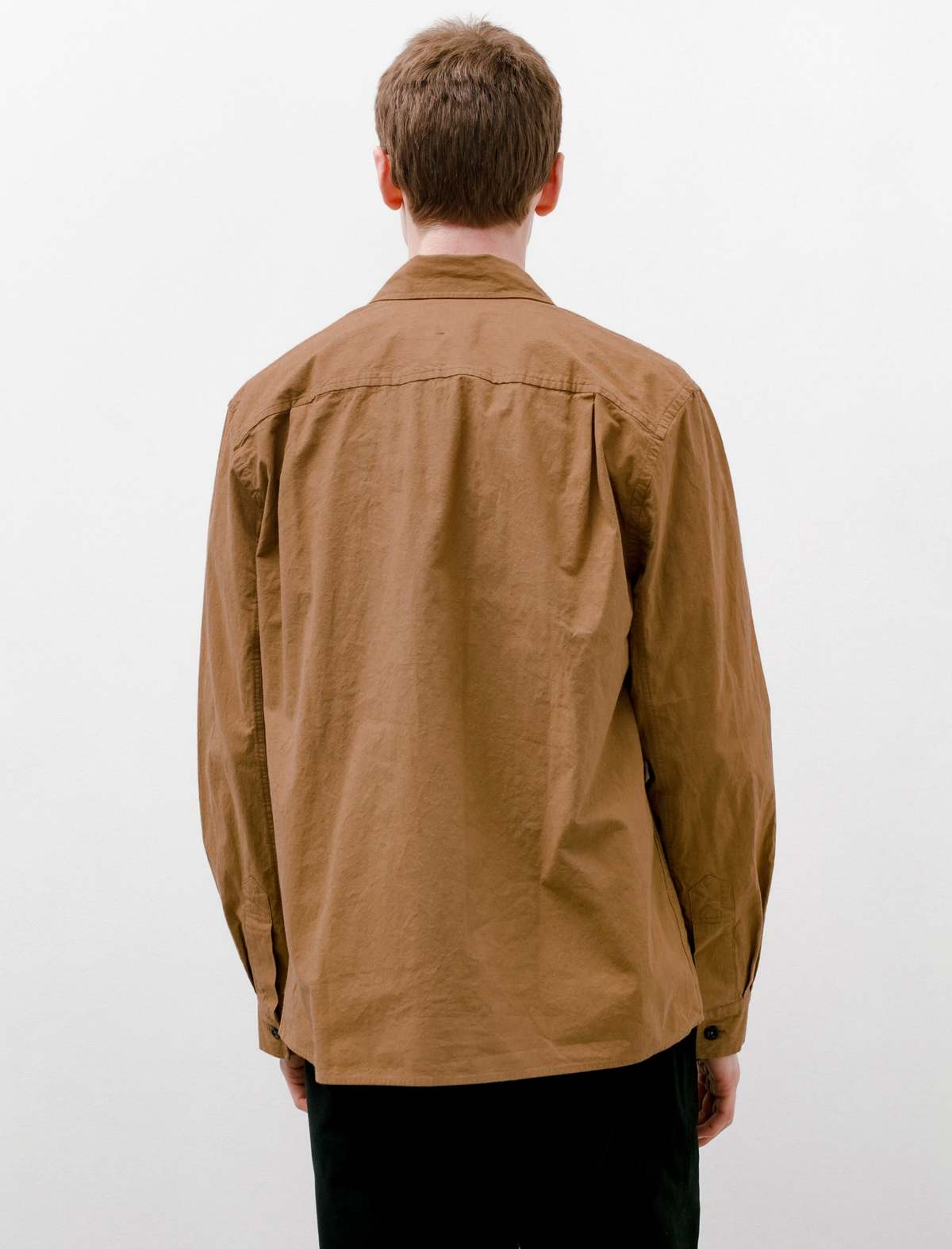 Margaret Howell MHL Overall Shirt Brushed Cotton -Tobacco | Garmentory