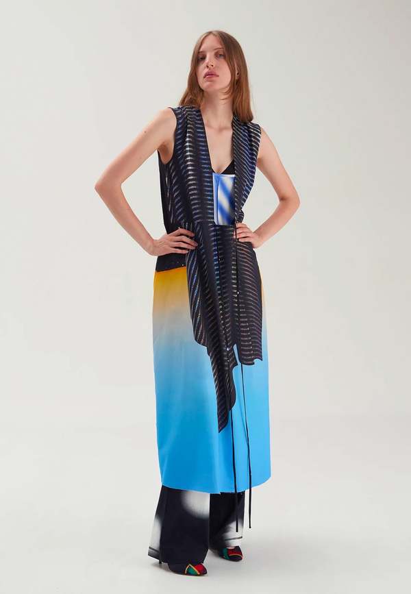 VERNER Closed Wrap Dress - Galaxy Drape | Garmentory