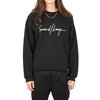 SECOND/LAYER Cropped Pullover W/ Long Script - Black - Thumbnail 2