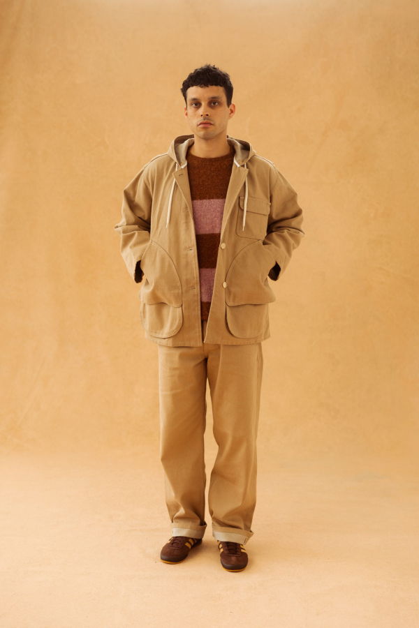 Unisex I AND ME Selvedge Baggy Jeans - beige