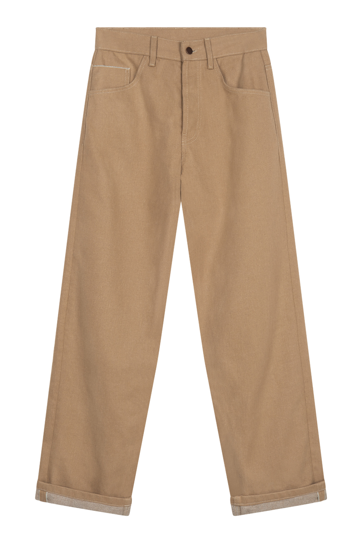 Unisex I AND ME Selvedge Baggy Jeans - beige - Image 7 of 7