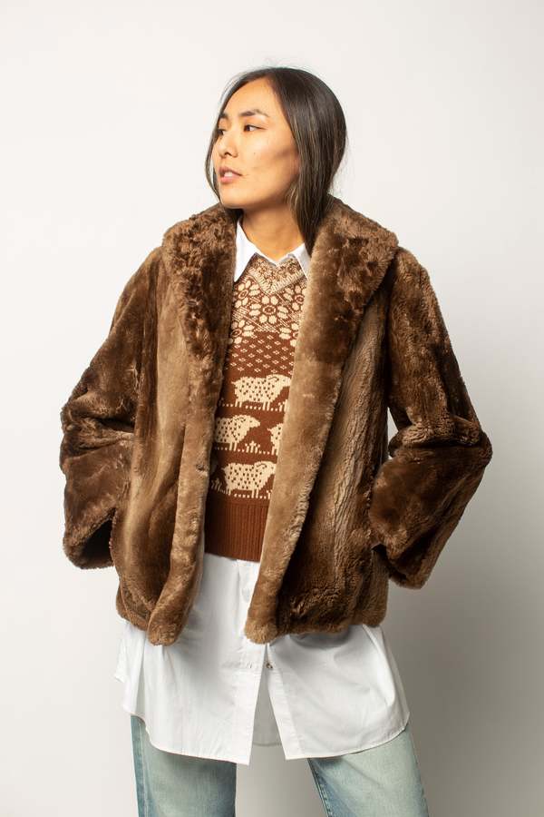 Vintage Preservation Vintage Teddy Bear Fur Coat Brown Garmentory
