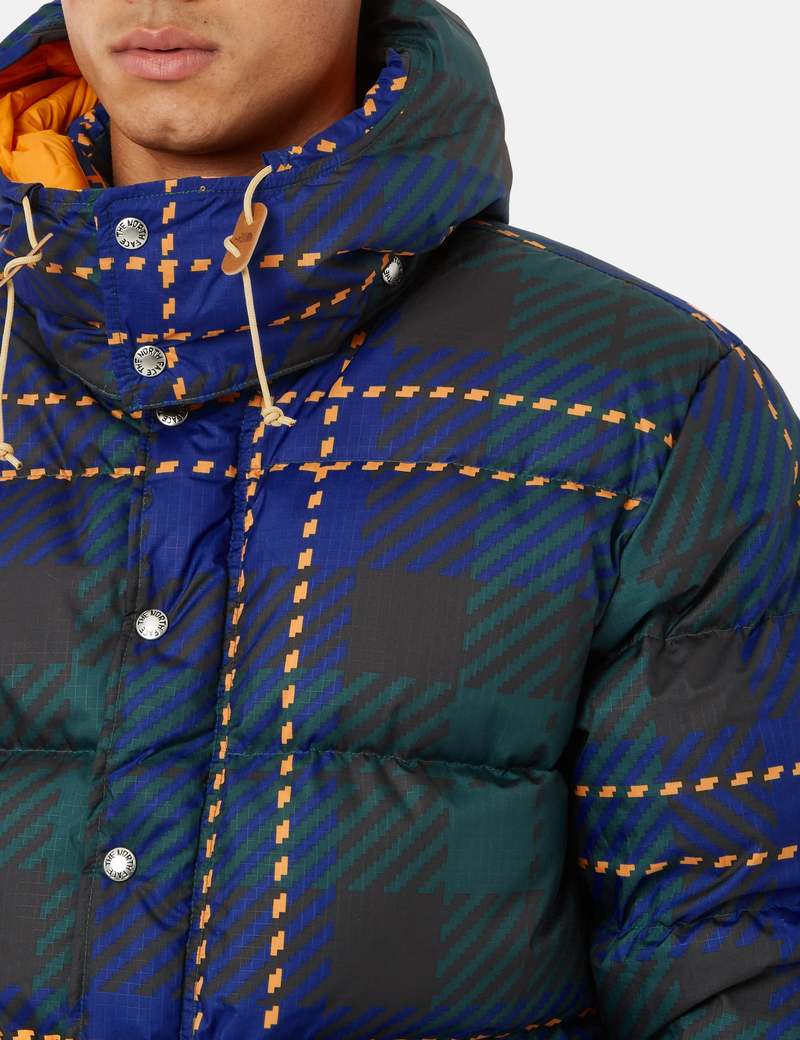 THE NORTH FACE Printed 71 Sierra Down Jacket - Plaid Print/Ponderosa Green
