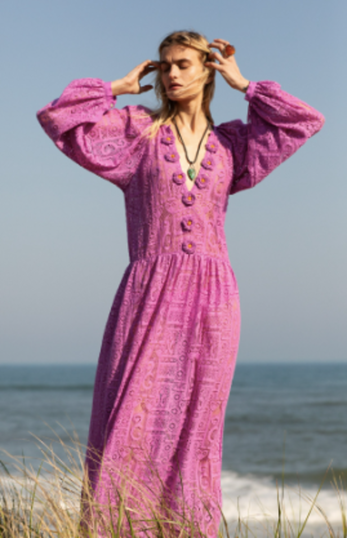 Alix Of Bohemia Celeste Fig Lace Dress - Orchid | Garmentory