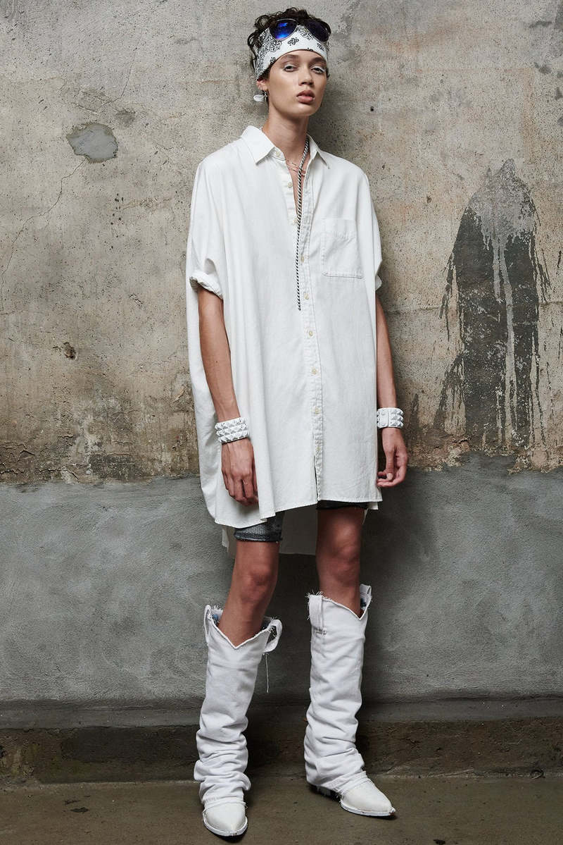 r13 oversized boxy button up dress R13 Oversized Boxy Button Up Dress