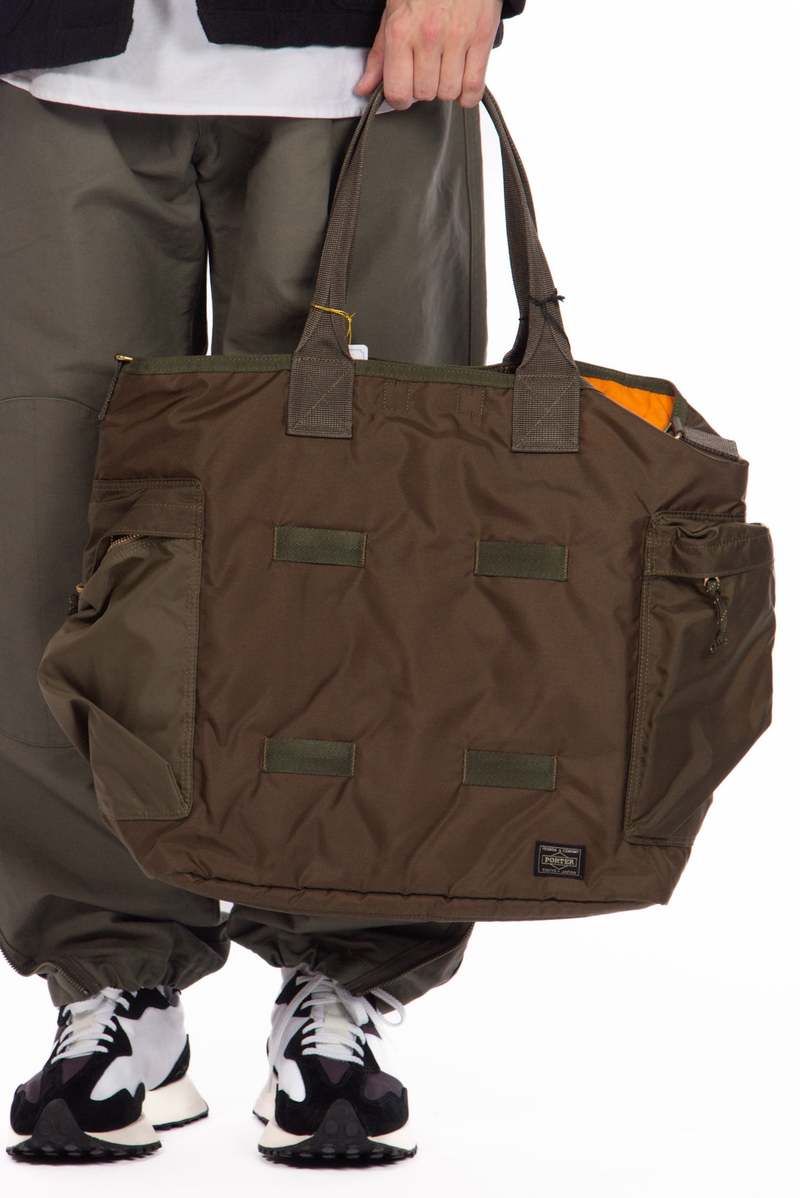 Porter Force 2 Way Tote Bag - Olive Drab | Garmentory
