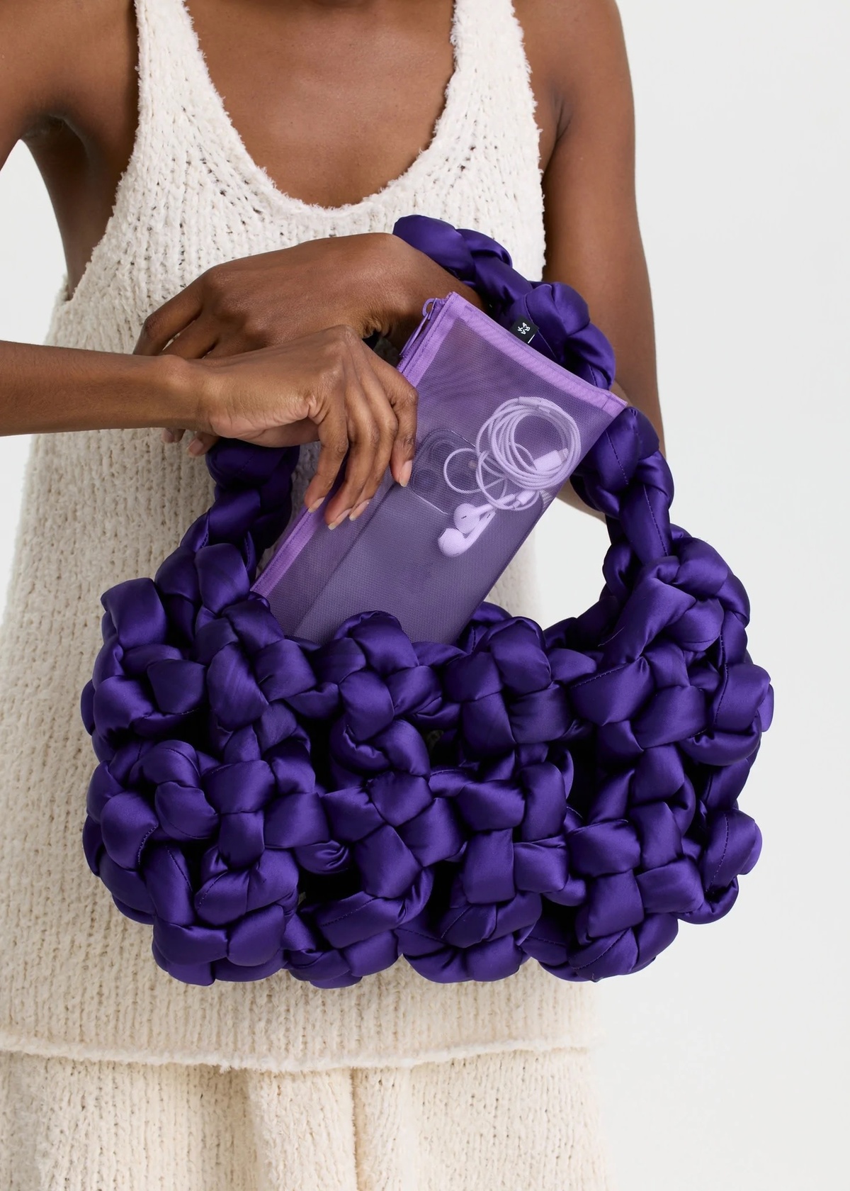 KARA Exploded Knot Armpit Bag - Ultraviolet | Garmentory