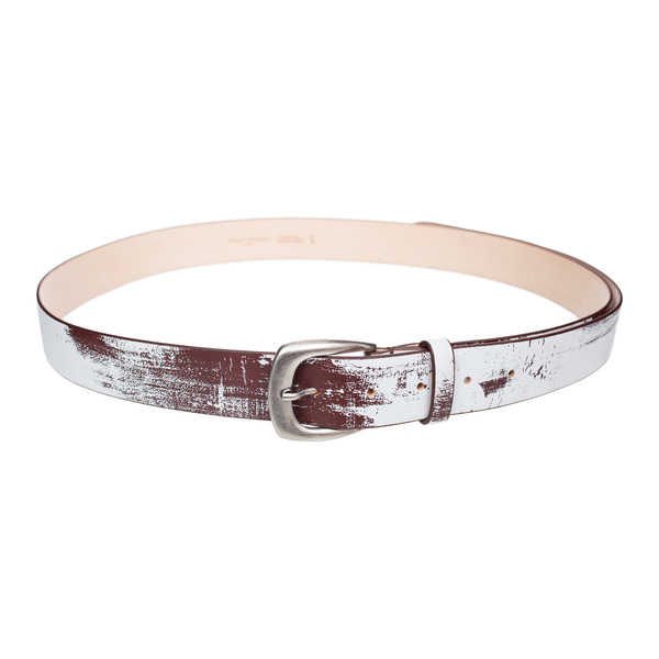 Maison Margiela Bianchetto Leather Belt - Purple | Garmentory