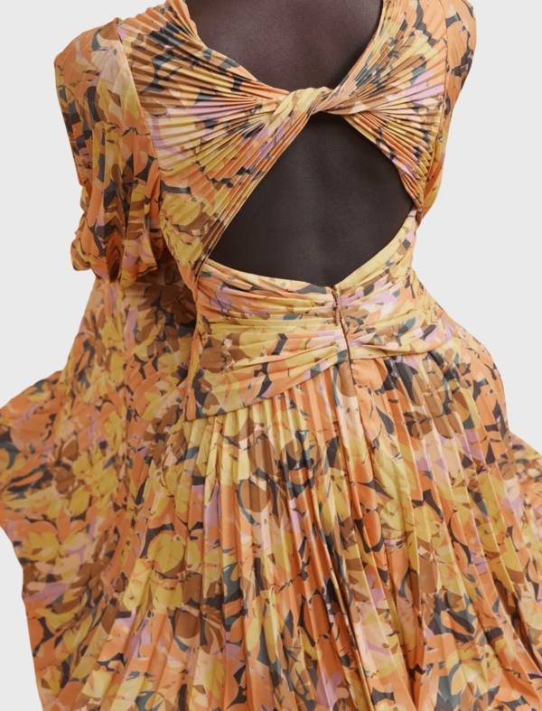 Acler Women's Palms Plisse Handkerchief Midi-Dress - Kaleidoscope Floral - Size 6