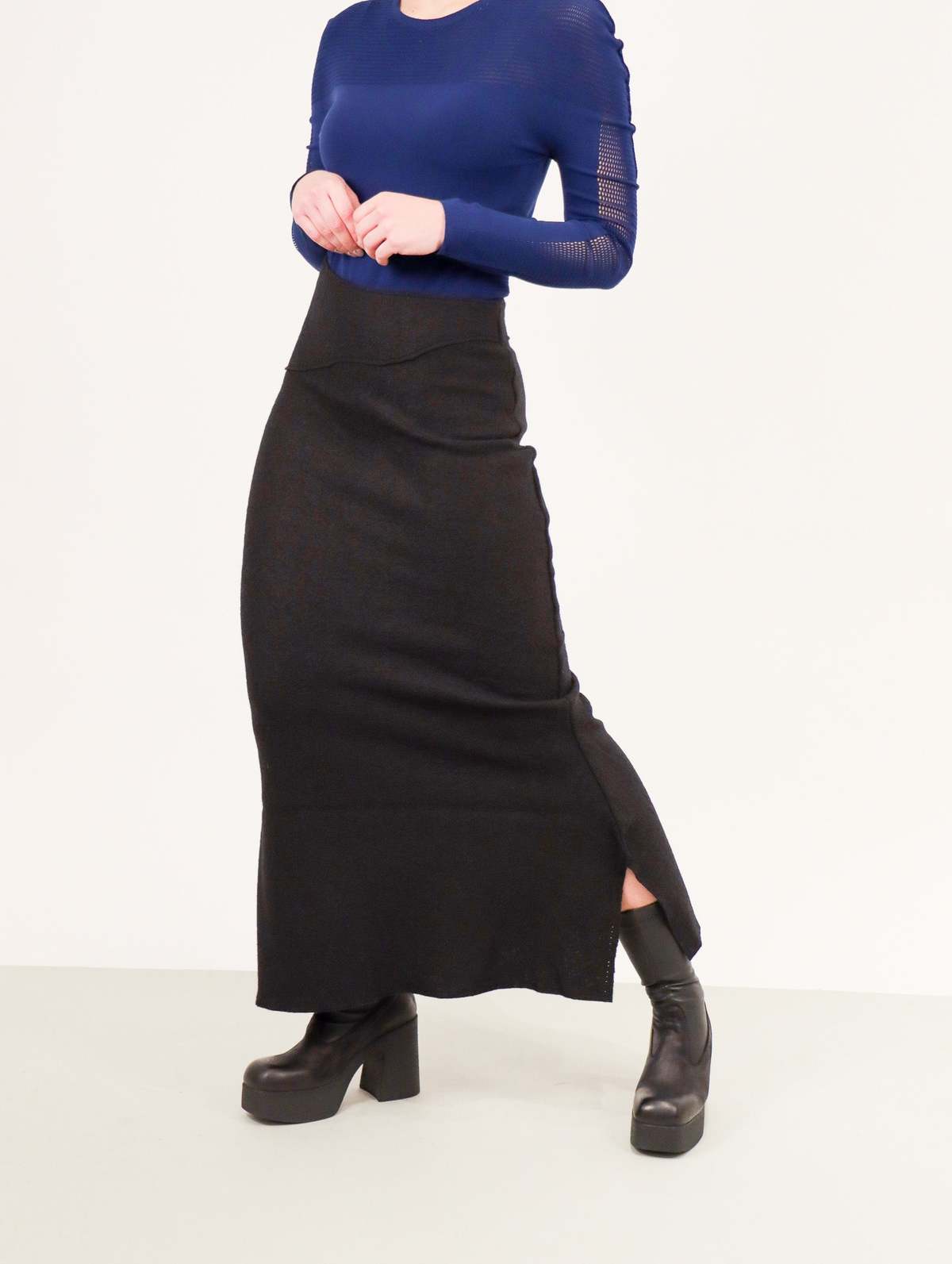 Grind and Glaze Cog Skirt Black Garmentory