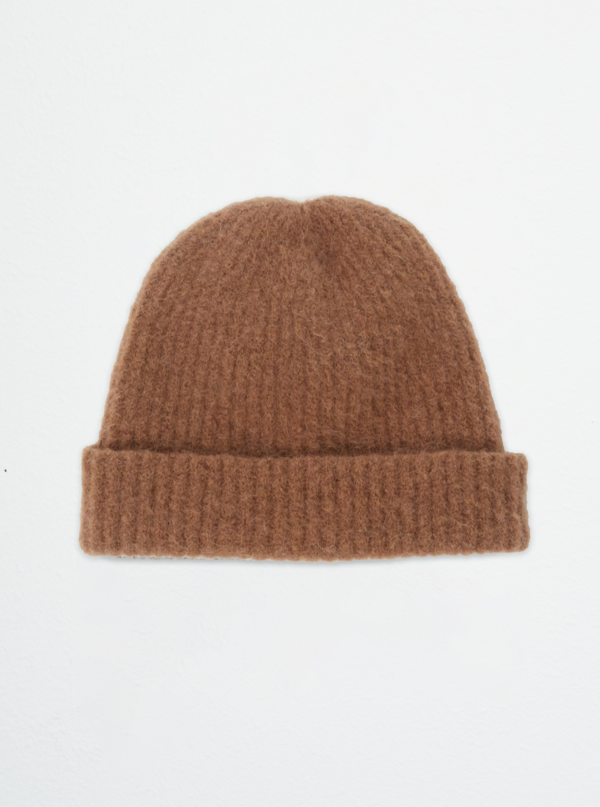 Janessa Leone Womens Alpaca Knit Beanie Hat Brown One‎ Size Janessa Leoné Piper Alpaca Wool Hat | Oatmeal | T. Boutique main image 3