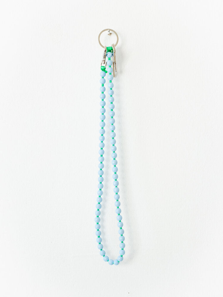 Ina Seifart Perlen Long Keychain in Light Grey/Neon Yellow/Opal main image 0