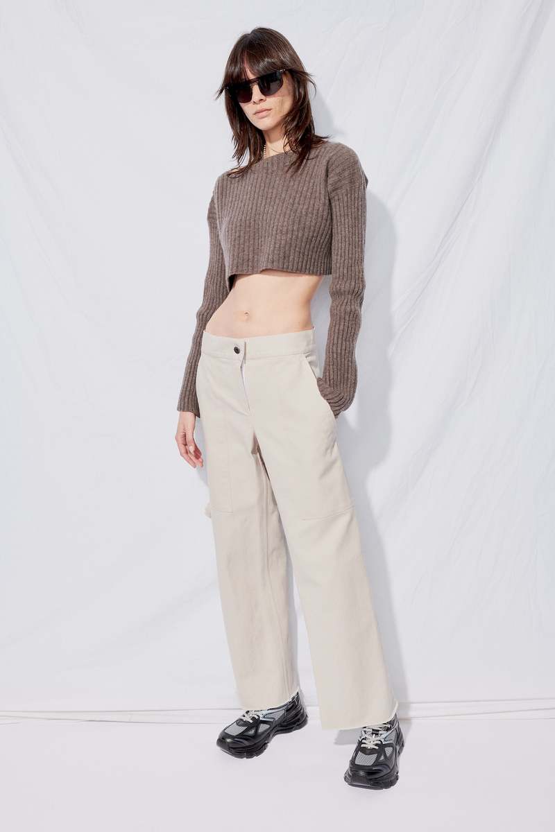 Baserange Macau Longsleeve Brown Melange Macau Pullover