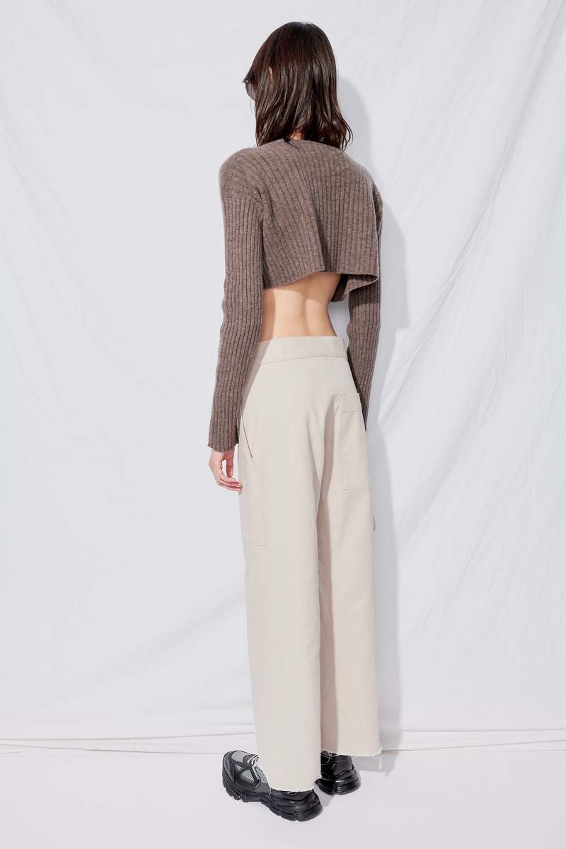 Baserange Macau Longsleeve Brown Melange Macau Sweater in