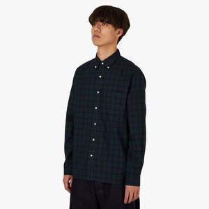 BEAMS PLUS B.D. Tartan Check Shirt - Indigo/Black Watch | Garmentory