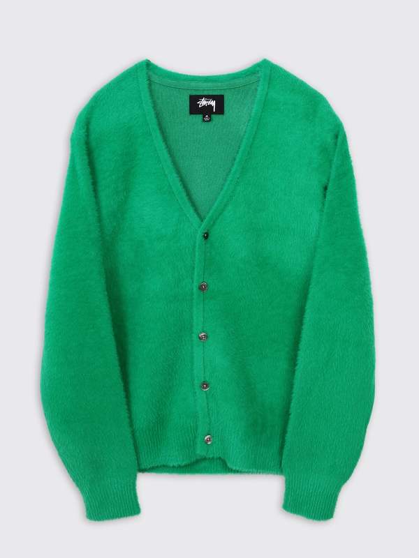 Stussy Shaggy Cardigan - Kelly | Garmentory