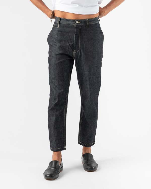 パンツ STUDIO NICHOLSON / BILL DENIM PANT Men's Designer Bill Trousers | Raw Denim | Indigo | Studio Nicholson