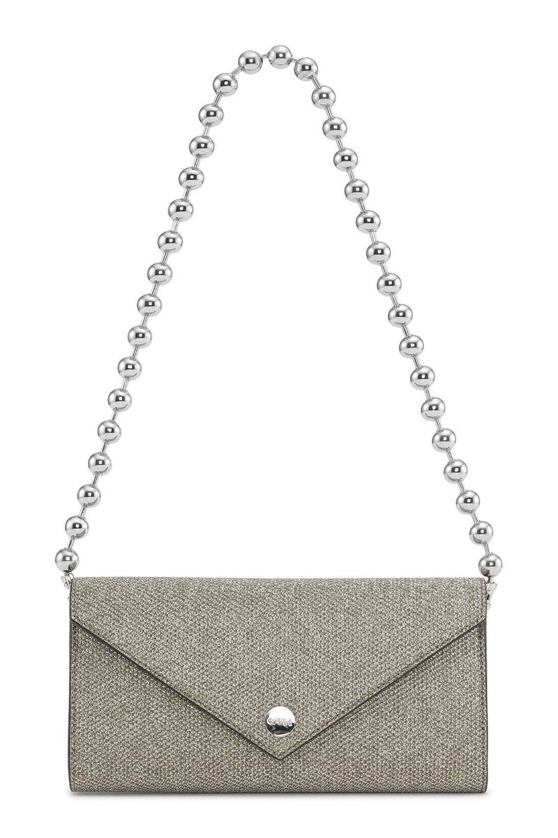 大人気★GANNI★Banner Envelope Chain Wallet 長財布 Ganni Banner Envelope Chain Wallet - Light Lilac | Garmentory